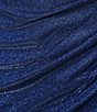 Color:Navy - Image 4 - Glitter Spaghetti Strap Square Neckline Dress