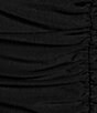 Color:Black - Image 4 - Illusion Corset Shirred Side Slit Long Dress