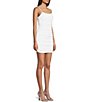 Color:Ivory - Image 3 - Lace Ruched Bodice Bodycon Dress