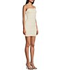 Color:Ivory - Image 3 - One Shoulder Double Strap Ruched Bodycon Dress