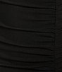 Color:Black - Image 4 - One Shoulder Rosette Front Slit Midi Dress