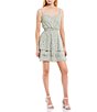 Color:Sage - Image 1 - Printed Fit-And-Flare Dress