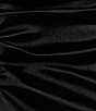 Color:Black - Image 4 - Rhinestone Strap Faux Wrap Shirred Long Dress