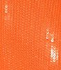 Color:Orange - Image 4 - Sequin Lace-Up Back Side Slit Long Dress