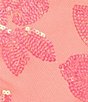 Color:Coral/Peach - Image 4 - Sequin Pattern Front Slit Long Dress