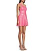Color:Neon Pink - Image 3 - Sequin Strappy One Shoulder Dress
