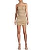 Color:Champagne - Image 1 - Shirred Fitted Emma Bodice Dress