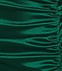 Color:Hunter - Image 4 - Shirred Side Slit Long Dress