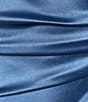Color:Blue - Image 4 - Sleeveless Faux-Wrap Sheath Dress
