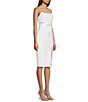 Color:White - Image 3 - Sleeveless Fitted Midi Dress