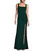 Color:Hunter - Image 1 - Sleeveless Mermaid Shaped Gown