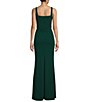 Color:Hunter - Image 2 - Sleeveless Mermaid Shaped Gown
