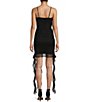 Color:Black - Image 2 - Spaghetti Strap Ruffle Detail Mesh Dress