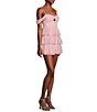 Color:Blush - Image 3 - Sweetheart Off Shoulder Drape Ruffle Skirt Dress