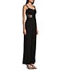 Color:Black - Image 3 - Tank Lace And Solid Corset-Inspired Bodice Jumpsuit
