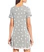 Color:Grey - Image 2 - All American Heart Print Nightgown