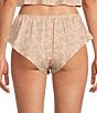 Color:Apricot Ditsy - Image 2 - Charli Jersey Floral Eyelet Lace Cheeky Short