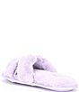 Color:Purple - Image 3 - H Band Plush Slippers