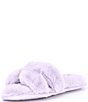Color:Purple - Image 4 - H Band Plush Slippers