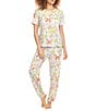 Color:Picnic Butterflies - Image 1 - Sweet Escape Butterfly Print Knit Pajama Set
