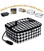 Color:Houndstooth - Image 2 - Portable Mini Oven and Food Warmer Houndstooth Print Lunch Bag 12V