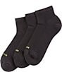 Color:Black - Image 1 - Air Cushion Sport Quarter Top Moisture Control Socks, 3 Pack