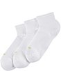 Color:White - Image 1 - Air Cushion Sport Quarter Top Moisture Control Socks, 3 Pack