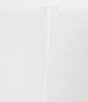 Color:White - Image 3 - Embroidered Hem Cotton Skimmer Capri Leggings