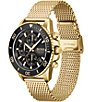 Color:Gold - Image 3 - Men's Admiral Mesh Strap Chronograph Bracelet Watch