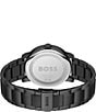 Color:Black - Image 3 - Men's Contender Multifunction Black Tone Stainless Steel Bracelet Watch