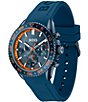 Color:Blue - Image 2 - Men's Runner Quartz Chronograph Blue Silicone Strap Watch