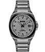 Color:Grey - Image 1 - Men's Walker Quartz Analog Grey Tone Stainless Steel Bracelet Watch