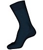Color:Dark Blue - Image 1 - Mini-Grid Patterned Dress Socks