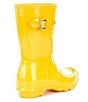 Color:Yellow - Image 2 - Women's Original Short Gloss Buckle Strap Rain Boots