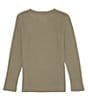 Color:Army Green - Image 2 - Big Boys 8-20 Long Sleeve Thermal Crew T-Shirt
