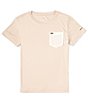 Color:Light Khaki - Image 1 - Big Boys 8-20 Short Sleeve Contrast-Pocket Swim T-Shirt
