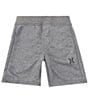 Color:Dark Grey - Image 1 - Little Boys 2T-7 H2O-Dri Solar Knit French Terry Shorts