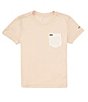 Color:Light Khaki - Image 1 - Little Boys 2T-7 Short Sleeve Contrast-Pocket Swim T-Shirt