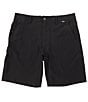 Color:Black - Image 1 - Mid-Rise Phantom 20#double; Outseam Hybrid Shorts