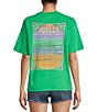 Color:Bright Green - Image 1 - Slim Shoreline Graphic T-Shirt
