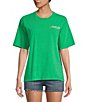 Color:Bright Green - Image 2 - Slim Shoreline Graphic T-Shirt