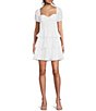 Color:Ivory - Image 1 - Bustier Puff Short Sleeve Triple Tiered Dress