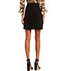 Color:Black - Image 2 - High Rise Tropical Plain-Weave Mini Skirt