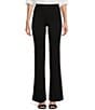 Color:Black - Image 1 - Mid Rise Pull-On Flare Pants