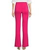 Color:Pink - Image 2 - Mid Rise Pull-On Flare Pants