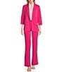 Color:Pink - Image 3 - Mid Rise Pull-On Flare Pants