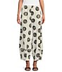 Color:White - Image 1 - Woven Dotted Mixed Print Lantern Wide-Leg Pant