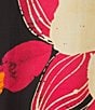 Color:Fuchsia - Image 4 - Woven Floral Print 3/4 Sleeves Open Front Kimono