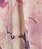 Color:Lilac Multi - Image 3 - Petite Size Chiffon Short Sleeve Embellished Crew Neck Front Cascade Floral Shift Dress