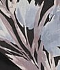 Color:Black/Multi - Image 3 - Plus Size Floral Print Round Neck 3/4 Capelet Sleeve Chiffon Overlay Popover Sheath Dress